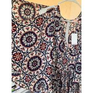 *NWT* Boho Maxi Dress w Keyhole Sleeves